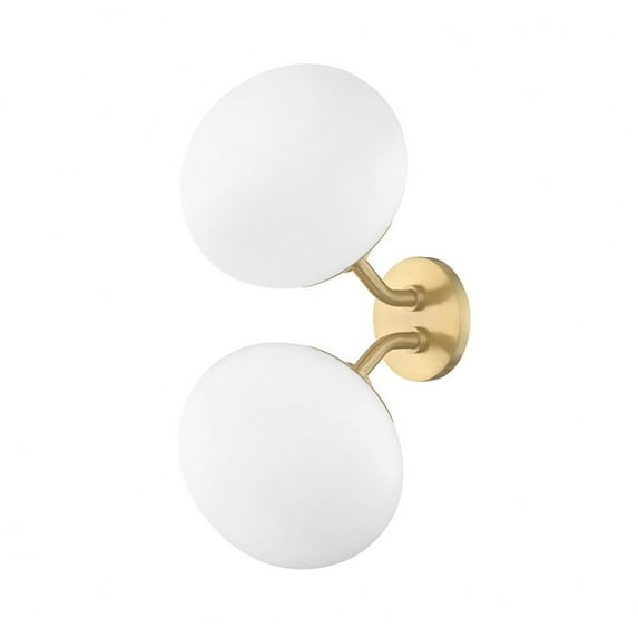 -Two Light Wall Sconce in Style-8.25 inches Wide By 17 inches High-Aged Brass Finish Bailey Street Home 735-Bel-2692993