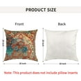 thumbnail image 4 of Boho Pillow Covers 20x20 Inch, Persian Red Blue Vintage Throw Pillow Cover Antique Ethnic Decorative Red Blue Pillow Cases Home Decor Square Linen Pillowcase, 4 of 6