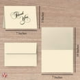 thumbnail image 5 of Elegant Cream Thank You Greeting Cards & Envelopes - Great for Birthdays, Weddings, Holiday Parties | 80lb (216gsm) | 5 x 7 Inches | 25 Per Pack, 5 of 5