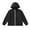 Black, variant on WRKEKC Girls Windbreaker Jacket Solid Color Hooded Water-Resistant Lined Jacket for Girls 7-16 Years Warm Casual Outerwear Winter Jackets