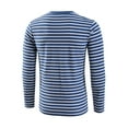 thumbnail image 2 of CamisePaHombres Cuello Redondo Mangas Largas Estampado de Rayas Turque46, 2 of 6
