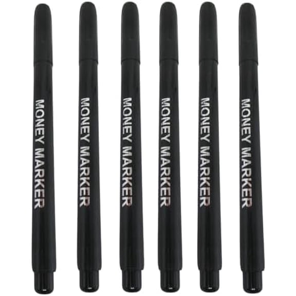 Counterfeit Money Detector Pen - Fake Bill Detector with Quick Verification Technology - Currency Checker for USD, EUR, RMB - Money Marker - Pack of 6$$Office