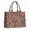 Geometric Mandala Red Pattern, variant on Geometric Mandala Red Pattern Tote Bag, Laptop Carry Tote with Interior Pockets & Top Handle, Smooth Zipper Gifts for Work Shopping Travel,15.7 X 5.1 X 13 Inches
