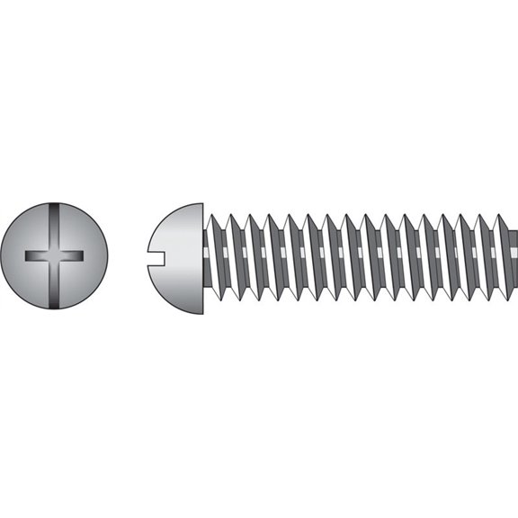 Hillman 90389 Machine Screws Combination Zinc Plated, 1/4"-20x3/4" Box/100