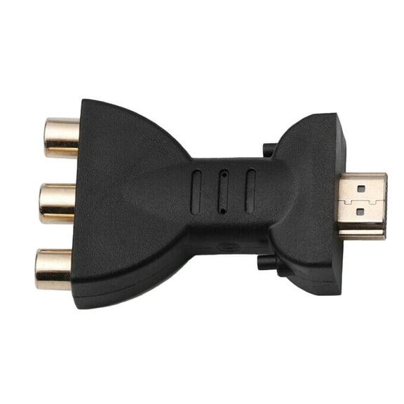 1Pc Home to RCA Adapter Practical AV Transfer Electronic Accessory Black