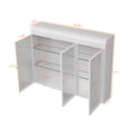 thumbnail image 5 of 3 Door Arched Wall Mounted Glass Cabinets for Kitchen, Living Room and Bathroom(White), 5 of 13