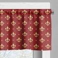 thumbnail image 3 of Ambesonne Fleur De Lis Valance Pack of 2, Epideictic Monarch Art, 54"X18", Vermilion and Mustard, 3 of 5