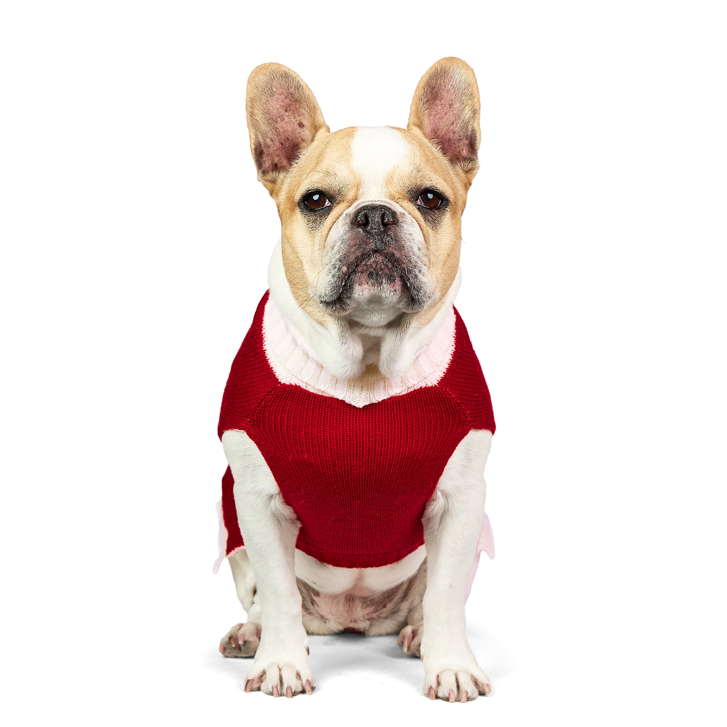 Vibrant Life Holiday Pet Sweater for Cats & Dogs, Santa, Red, Small