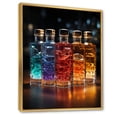thumbnail image 2 of Designart "Bottles of Liquor Capturing the Spirit Drops I" Food & Beverage Floater Framed Canvas Print, 2 of 7
