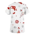 thumbnail image 5 of TMOYZQ Christmas Scrubs for Women, Womens Gnome Elf Print Professional Scrubs Tops Short Sleeve V Neck Nursing Workwear Tunic Working Uniform Medical Blouse with Pockets, 5 of 5