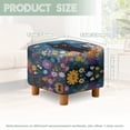 thumbnail image 5 of TSOVTHRID Cat Floral Starry Sky Print Stretch Ottoman Slipcover Folding Storage Stool Ottoman Cover Breathable Footstool Covers Slipcover Chair Covers for Living Room, 5 of 7