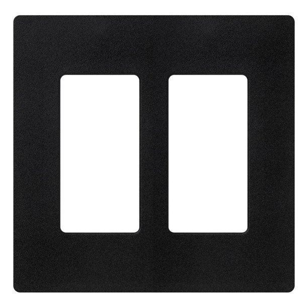 Placa de Pared Lutron Claro 2 Gang Satinada Medianoche