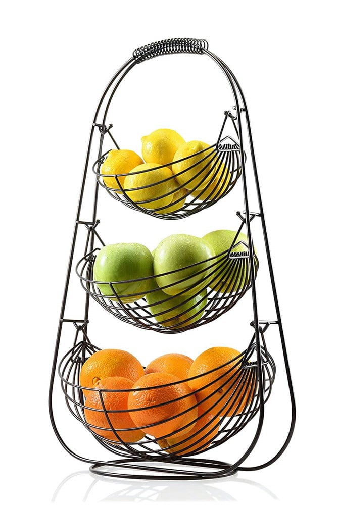 Bronze 3 Tier Fruit Baskets