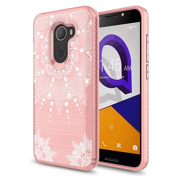 Alcatel REVVL Case (T-Mobile), Alcatel A30 Fierce (2017) Case, Alcatel Walters Case, KAESAR Shockproof Carbon Fiber Mandala Pattern Design Case Cover for Alcatel A30 Plus (Floral)