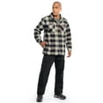 thumbnail image 2 of Wrangler Workwear Men's Button-up Bonded Flannel Texture Long Sleeve Overshirt, Size S-3XL, 2 of 12