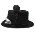 thumbnail image 3 of GOOHOCHY Sombrero de cuervo para carnaval, festival de música electrónica, sombrero retro gótico steampunk, sombrero negro, 3 of 7