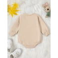 thumbnail image 4 of Jxzom Newborn Baby Boy Girl Easter Outfit 0 3 6 12 18 Months Bunny Embroidery Sweatshirt Romper Oversized Bodysuit Spring Clothes, 4 of 8