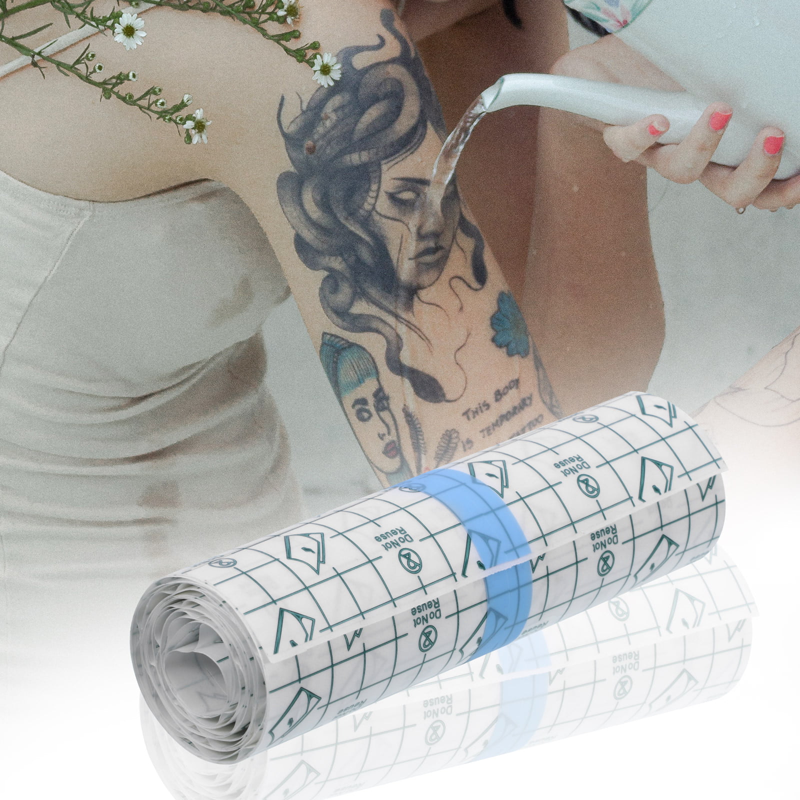 Aftercare Bandage 4.5″x 3″ x 4ct - Tattoo Wrap
