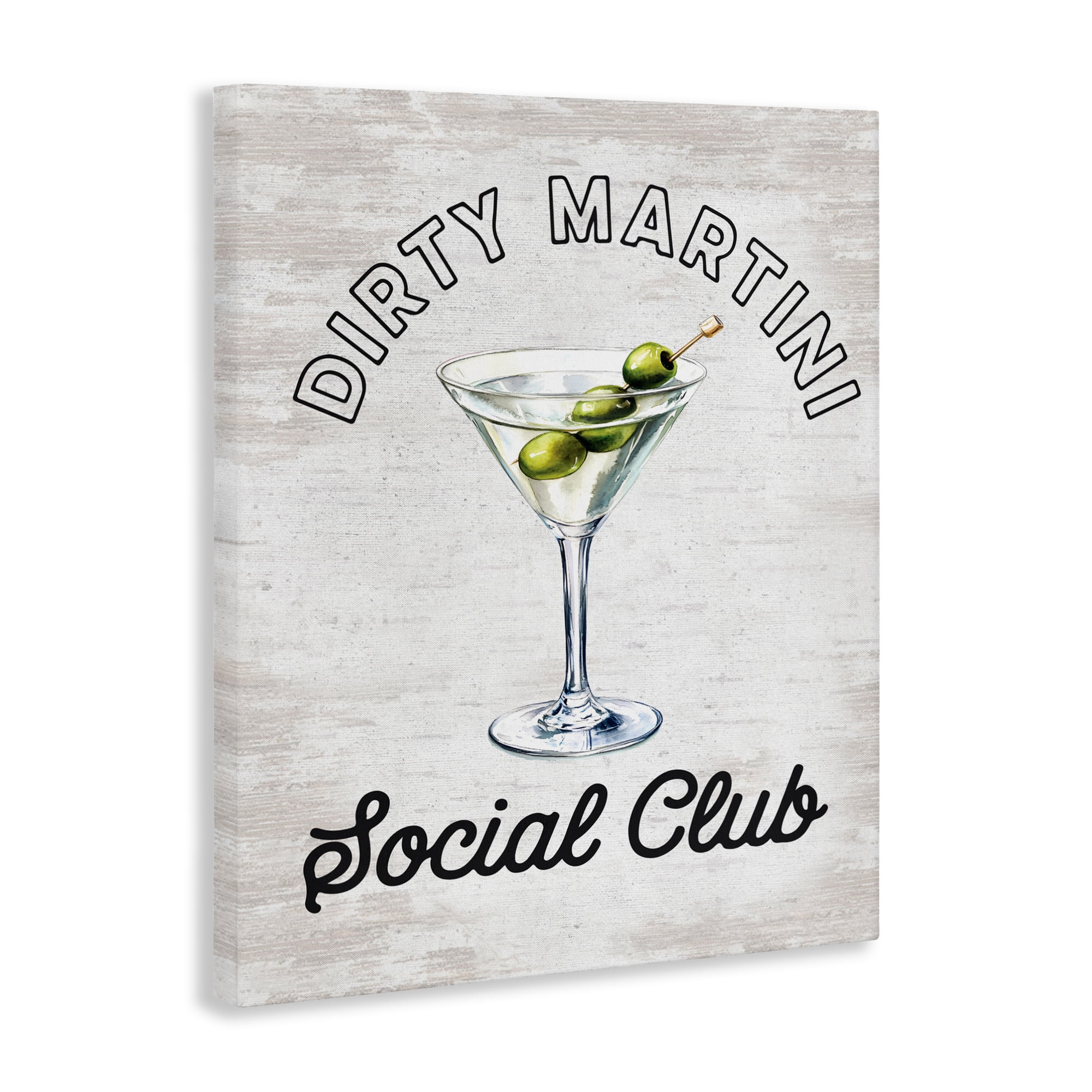 Stupell Industries Dirty Martini Social Club Canvas Wall Art, design by Lettered and Lined