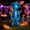 C, variant on Uutvery Three Color Options Outdoor Alien Decorative Figures Featuring Friendly Extraterrestrial Characters in Purple Blue and Green for Spooky Yet Cheerful Yard Displays