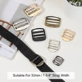 thumbnail image 4 of Uxcell Ladder Lock Buckle Slide Zinc Alloy Adjustable Webbing Strap Release Buckles 3/4", Black-Gray, 8 Pack, 4 of 6