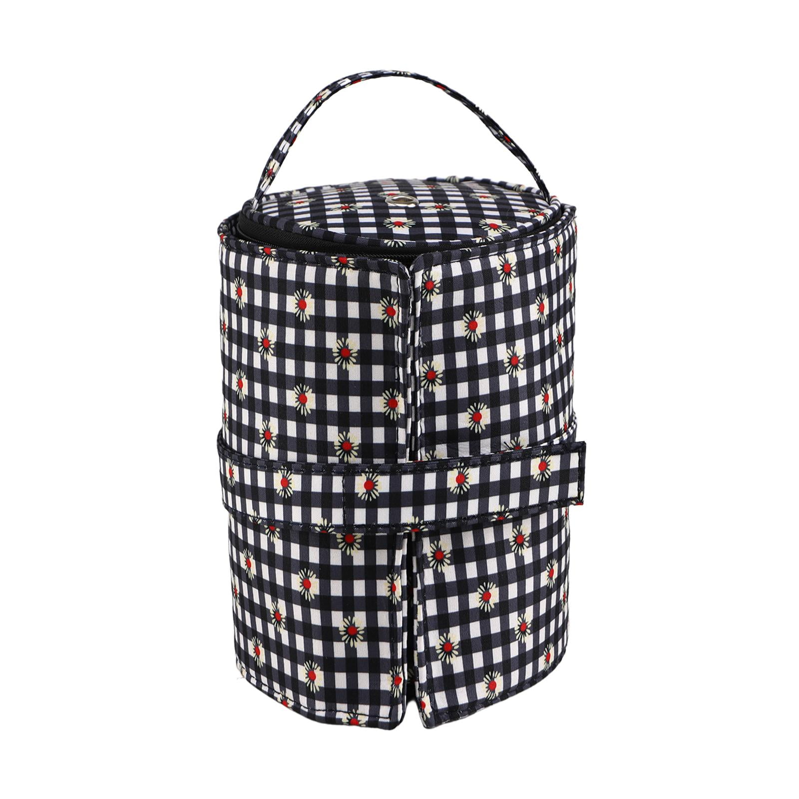 FVDPWYE Crochet Bag Crochet Hooks Storage Bag Lightweight Craft Organizer Zipper Closure Black