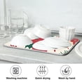 thumbnail image 7 of Yayeee Dish Drying Mat for Kitchen Counter 18"x24" Microfiber Absorbent Pad, Christmas Floral, 7 of 7