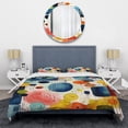 thumbnail image 3 of Designart "Mid Century Geometric Shapes in Colorful Display II" Abstract Geometric Bedding Covert Set - Abstract Colorful Modern Bed Set With 2 Shams, 3 of 5