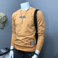 thumbnail image 3 of Camiseta de cuello redondo con estampado de manga larga para hombre, divertida, de algodón, de corte regular, de diseñador, talla XXL, para uso social y urbano, 3 of 4