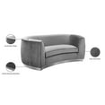 thumbnail image 5 of Meridian Furniture Julian Grey Velvet Loveseat, 5 of 6