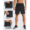 thumbnail image 3 of Shorts Deportivos para Hombre CRZ YOGA 7" Secado Rápido con Bolsillos Negro, 3 of 8
