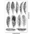 thumbnail image 6 of Feathers Clear Stamps Dreamy Feather Transparent Silicone Stamp Animal Feathers Silicone Clear Stamps for DIY Scrapbooking Photo Album Decorative Cards Making 8.27x5.83inch DIY, 6 of 8