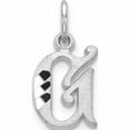 thumbnail image 1 of 10K White Gold 10Kw Diamond-Cut Initial G Charm (17 X 10) Made In United States -Jewelry By Sweet Pea, 1 of 5