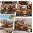 thumbnail image 5 of Texas Star Vintage Outdoor Waterproof Pillow Covers, Berry Burnt Orange Brown Wooden Decorative Square Throw Pillowcase Sofa Cushion Sham for Patio/Couch/Chair, 16"x16" 2 Pack, 5 of 8