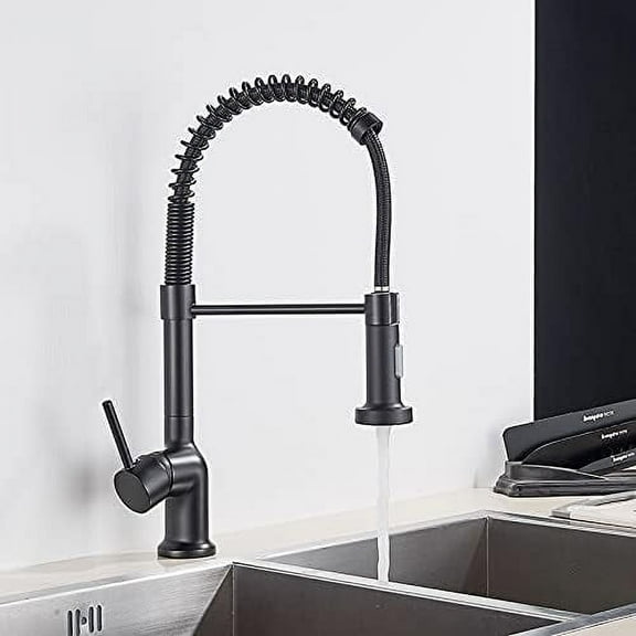 Kitchen Sink Faucet for Bar Farmhouse Commercial, Black Gold Kitchen Faucet, 3 Colors Deck Mounted, 360 Degree Rotation, Pull Down Kitchen Sink Hot Cold Water Mixer Taps