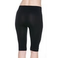 thumbnail image 3 of Women Seamless Basic Stretch Capri 17 in Knee Length Legging Bike Shorts (2 Pack), 3 of 4