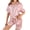 Pink, variant on Lopecy-Sta Women Sleepwear Pajamas Set Mother's Daygifts Silk Pajamas for Women Silky Short Sleeve Pj Set Satin Button Down Pjs Lace Trim Shorts Pajamas Set