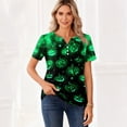 thumbnail image 2 of Halloween Shirts for Women 2026 V Neck Plus Size Funny Cute Vintage Teacher Shirts Casual Holiday Tops, 2 of 6