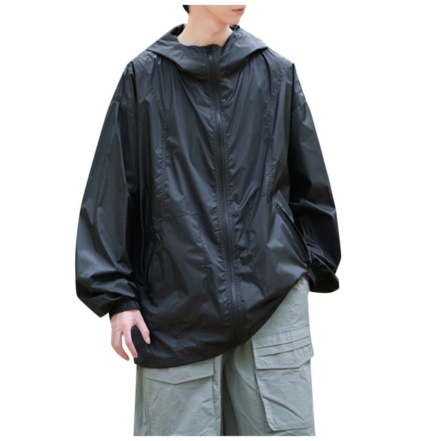 Upf50+ Half Zipper Design Sun Clothing Uv Hooded Sun Fishing Jacket 5XL
