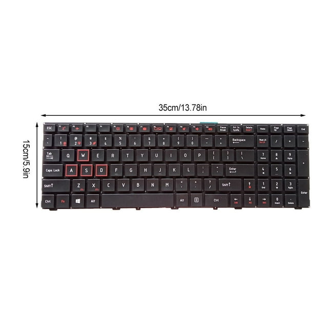 VONKY Keyboard Colorful Backlight Fluent Typing PC Input Apparatus Blue Letters Notebook Light Replacement for Machenike F117 US