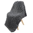 thumbnail image 4 of Large Chunky Knitted Thick Blanket, Yarn Woolen Throw Sofa Blanket, 4 of 4