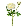 thumbnail image 2 of 2-head Artificial Camellia Bouquet Simulation bouquet artificial flower Flower Table Centerpiece Fake Floral Decor, Creamy White, 2 of 7