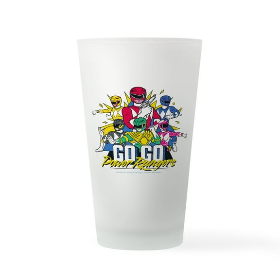 CafePress - Go Go Power Rangers Group Shot - Pint Glass, Drinking Glass, 16 oz. CafePress