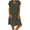 Dark Gray, variant on ICHUANYI Womens Fashion Loose V Neck Solid Dress Short Sleeve Cotton Linen Dress Spring Summer New Trending 2024