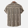 thumbnail image 4 of Hombres Casual Botones Playa Sin posicionamiento Estampado Turndown Camisa de manga corta Blusa Pompotops  oipoqjl49368, 4 of 9