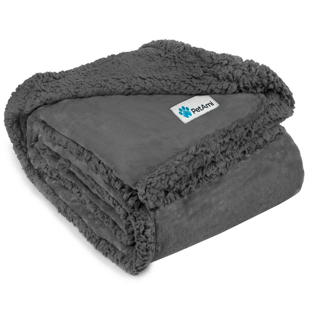 PetAmi Dog Blanket, Sherpa Dog Blanket | Plush, Reversible, Warm Pet