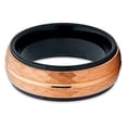 thumbnail image 2 of Silly Kings Jewelry Tungsten Wedding Band Rose Gold Hammered Tungsten Black Tungsten 8mm Ring Comfort Fit (10), 2 of 3