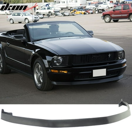 Spoiler Kit Mustang - Fits 05-09 Ford Mustang V6 2Dr IKON Style Front Bumper Lip Spoiler - Urethane PU
