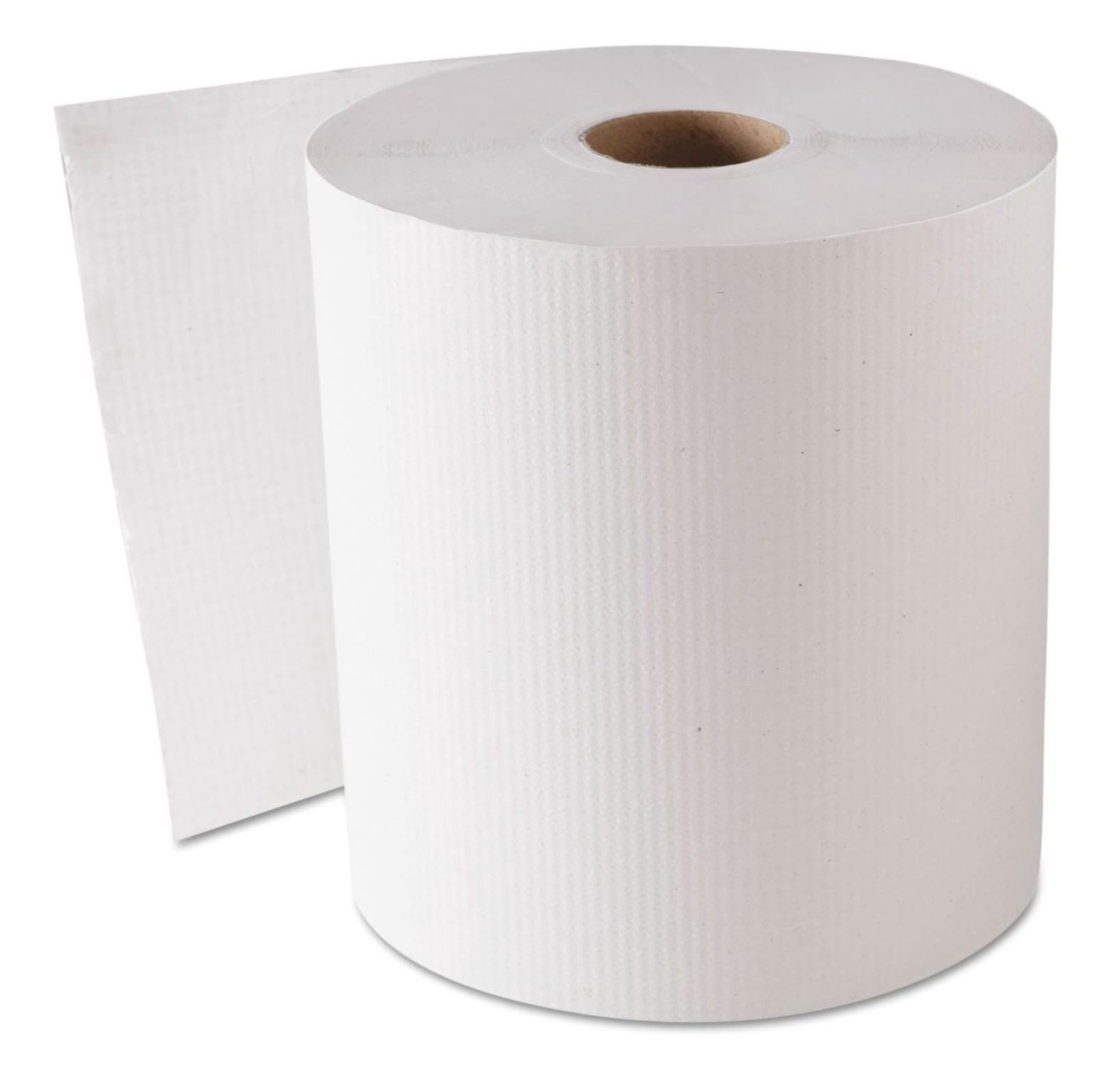 Hardwound Roll Towels, 8" x 800 ft White - Heavy Duty Paper Towels for Kitchen, Bathroom, Garage, and Industrial Use - Absorbent & Durable 6 Count (Pack of 1)