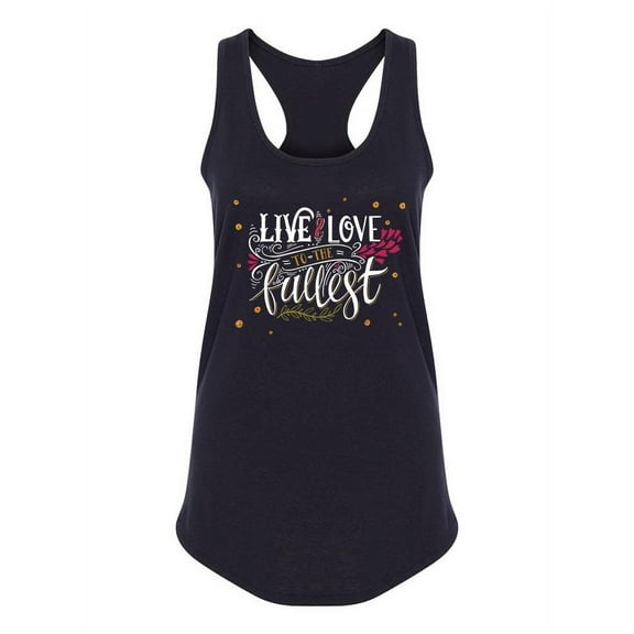 Live And Love Quote Tank Women -Image by Shutterstock, Female XX-Large